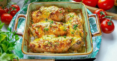 Рулетики из свинины с начинкой в духовке