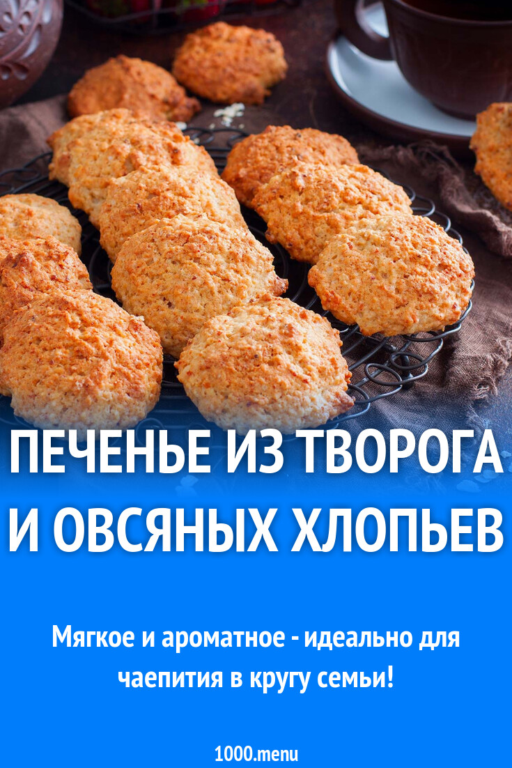 Печенье из творога и овсяных хлопьев рецепт с фото пошагово - 1000.menu