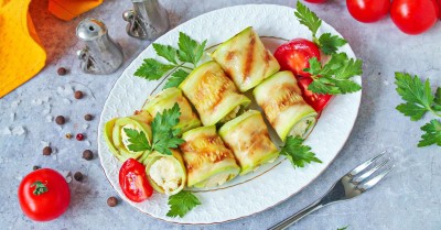 Рулетики кабачки сыр чеснок майонез