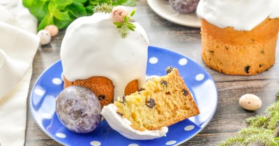 Пасхальный бездрожжевой кулич без яиц