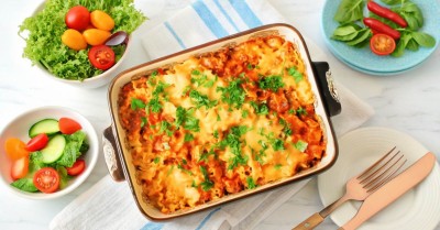 Запеканка из лапши с фаршем в духовке