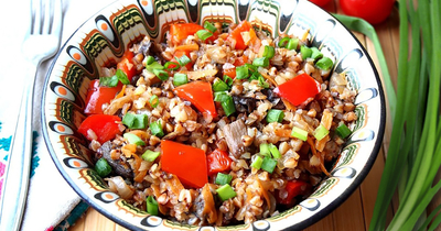 Гречка по купечески с грибами