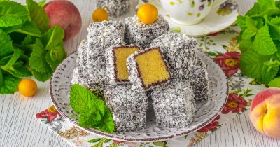 Ламингтон австралийское пирожное
