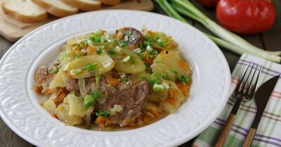 Слоенка картофельная с мясом