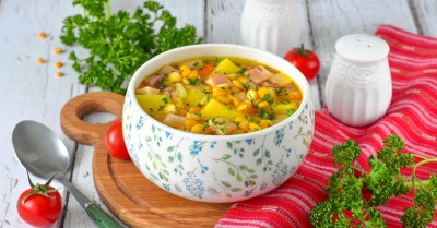 Суп в аэрогриле гороховый
