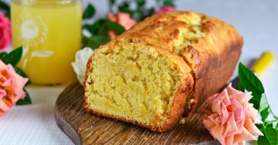 Постный кекс на апельсиновом соке без яиц