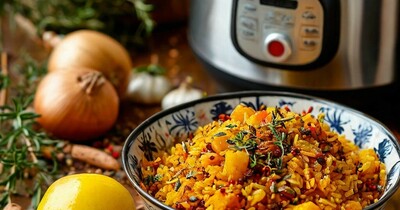 Плов с айвой в мультиварке-скороварке