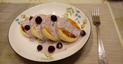 Сырники с рисовой мукой, жареные на сковороде