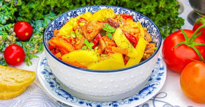 Картошка с мясом в афганском казане