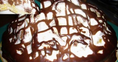 Бисквитный торт с шоколадной глазурью Графские развалены
