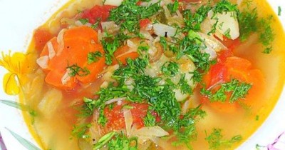 Дачный суп овощной
