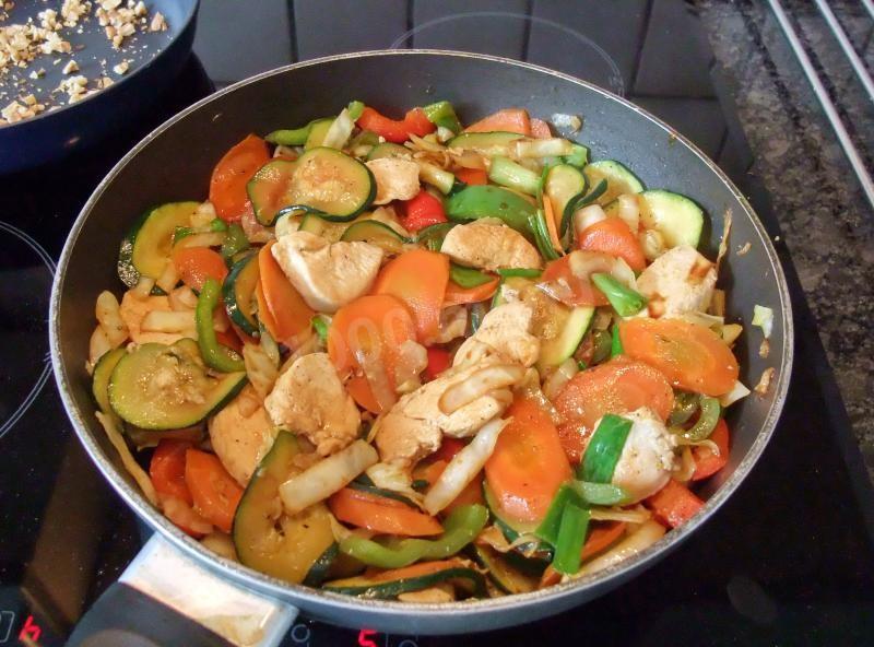 Грудка с овощами на сковороде рецепт
