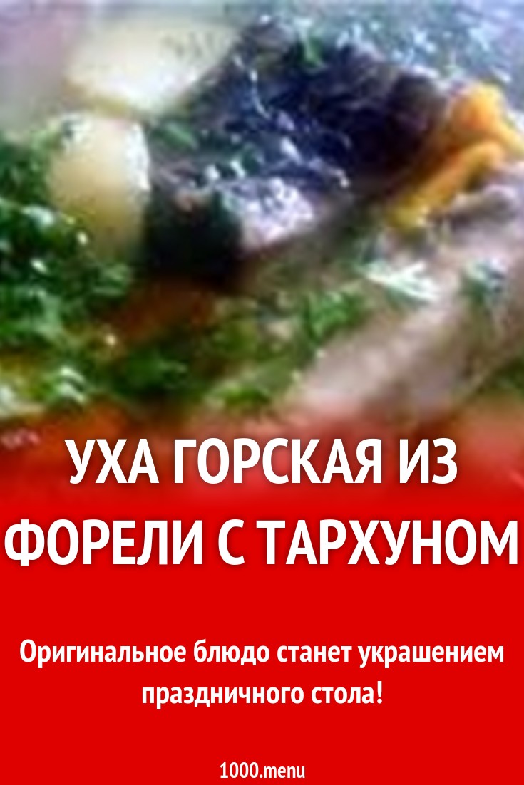 Уха горская из форели с тархуном