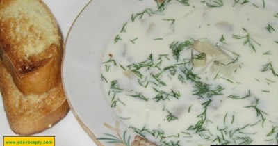 Сырный суп французский с грибами