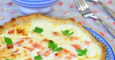  французский киш с лососем и сыром - пошаговый рецепт приготовления с фото  