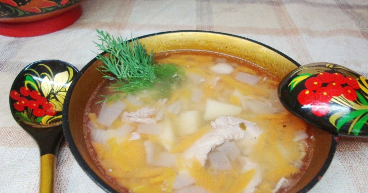 похлебка с курицей и ветчиной
похлебка с курицей и ветчиной