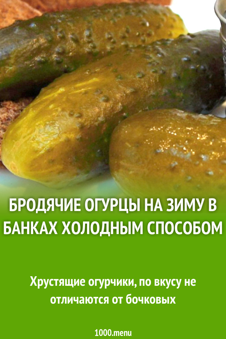 Бродячие огурцы на зиму в банках холодным способом рецепт с фото - 1000.menu