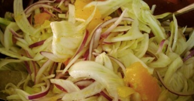 Салат с фенхелем красным луком и апельсинами