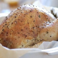 Курица запеченная целиком с мандаринами и яблоками Курица запеченная целиком с мандаринами и яблоками