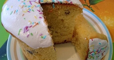 Пасхальный кулич на сухих дрожжах от Алексея
