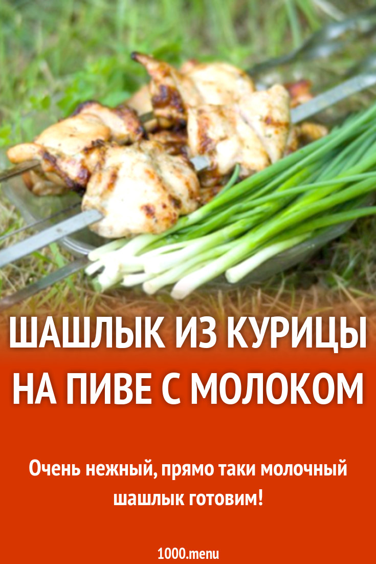 Шашлык из курицы на пиве с молоком рецепт с фото пошагово - 1000.menu