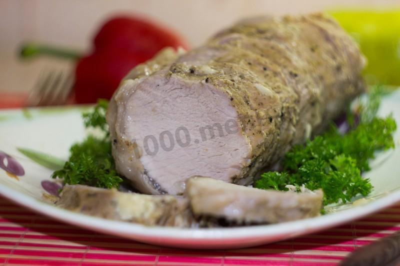 Карбонат на кости в духовке в фольге пошаговый рецепт с фото из свинины