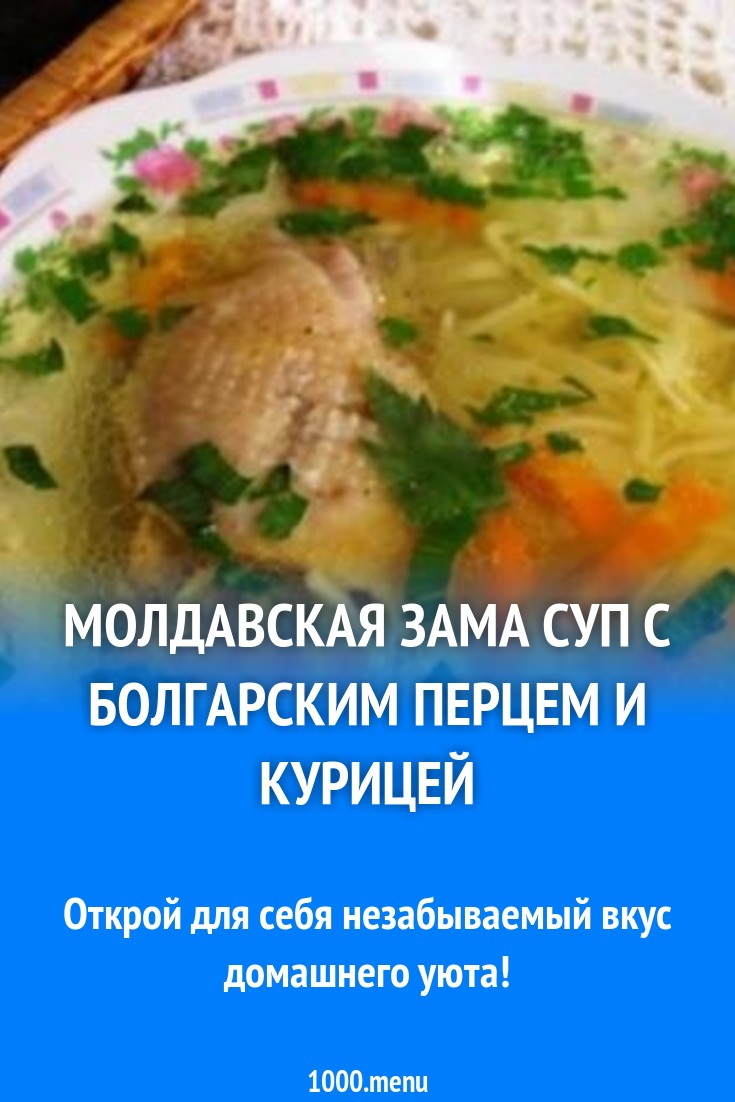 Суп молдавская зама с курицей и овощами рецепт с фото - 1000.menu