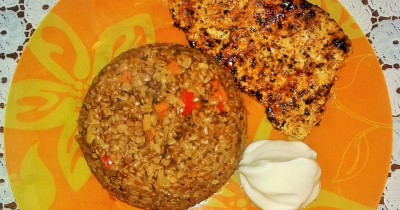 Гречка с грибами в микроволновке