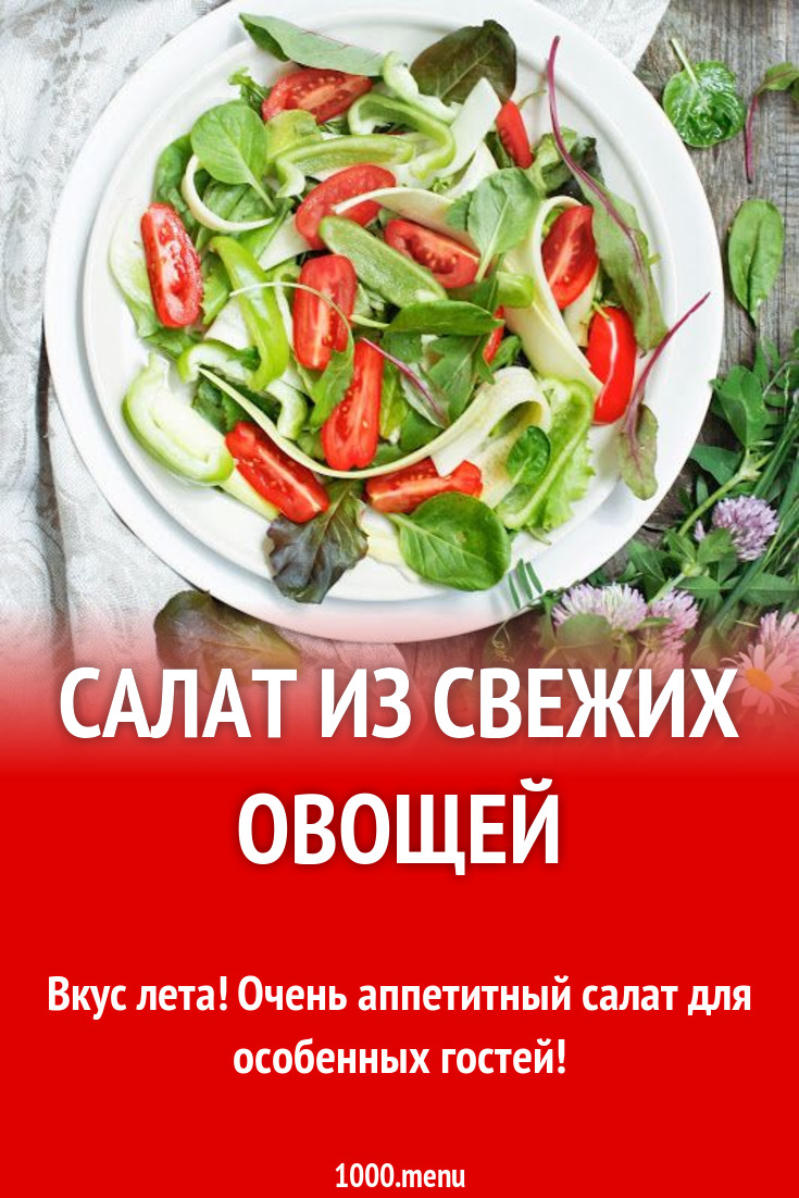 Салат из свежих овощей рецепт с фото пошагово - 1000.menu