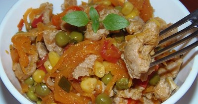 Салат из соевого мяса