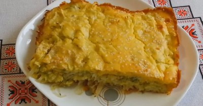 Пирог с капустой на скорую руку заливной