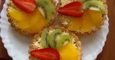 Пирожное Корзинка фруктов за 5 минут