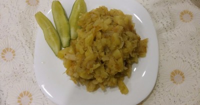 Картошка тушеная с капустой в мультиварке