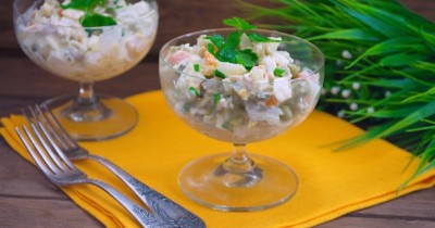 Салат столичный с мясом