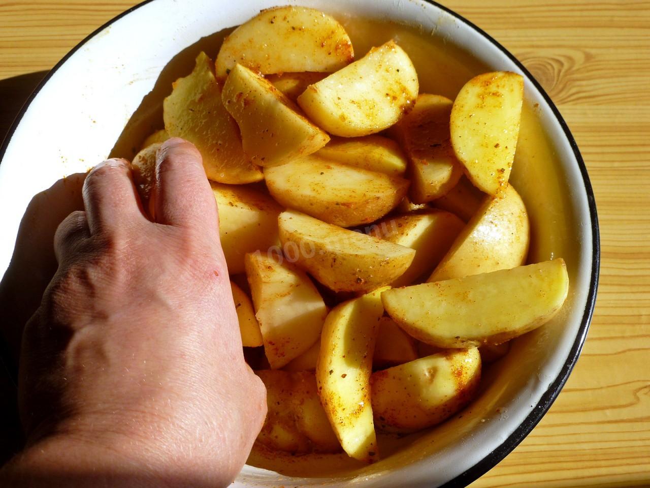картошка по деревенски пошагово с фото