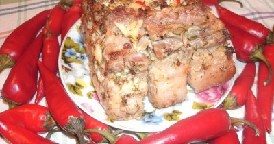 Грудинка запеченная в фольге