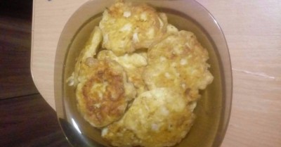 Рыбные оладушки на майонезе