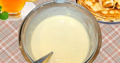 Тесто для блинов на молоке без яиц
