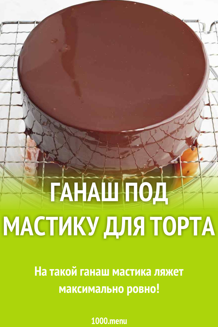 Ганаш под мастику для торта рецепт с фото - 1000.menu