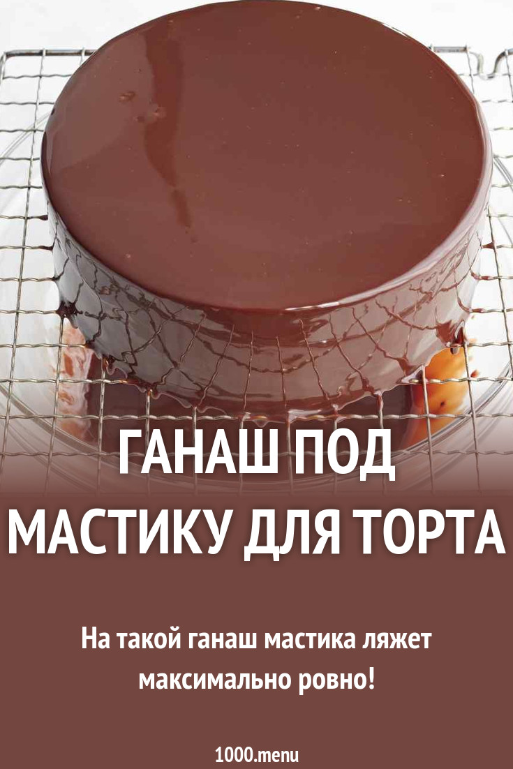 Ганаш под мастику для торта