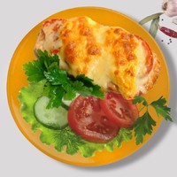 Филе трески в духовке с сыром и помидорами
