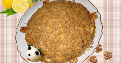 Салат Черепаха с копченой курицей