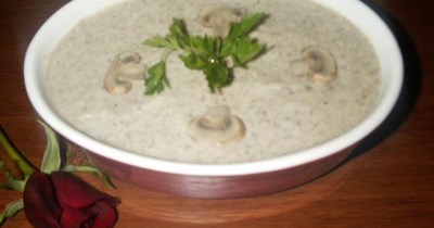 Грибной суп пюре из подосиновиков со сметаной