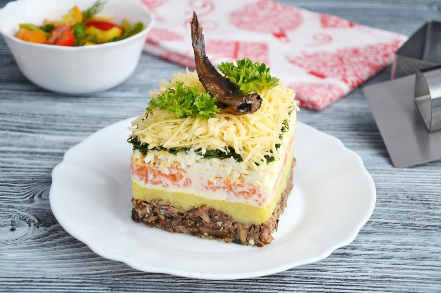 Салат с мимоза с шпротами рецепт с фото
