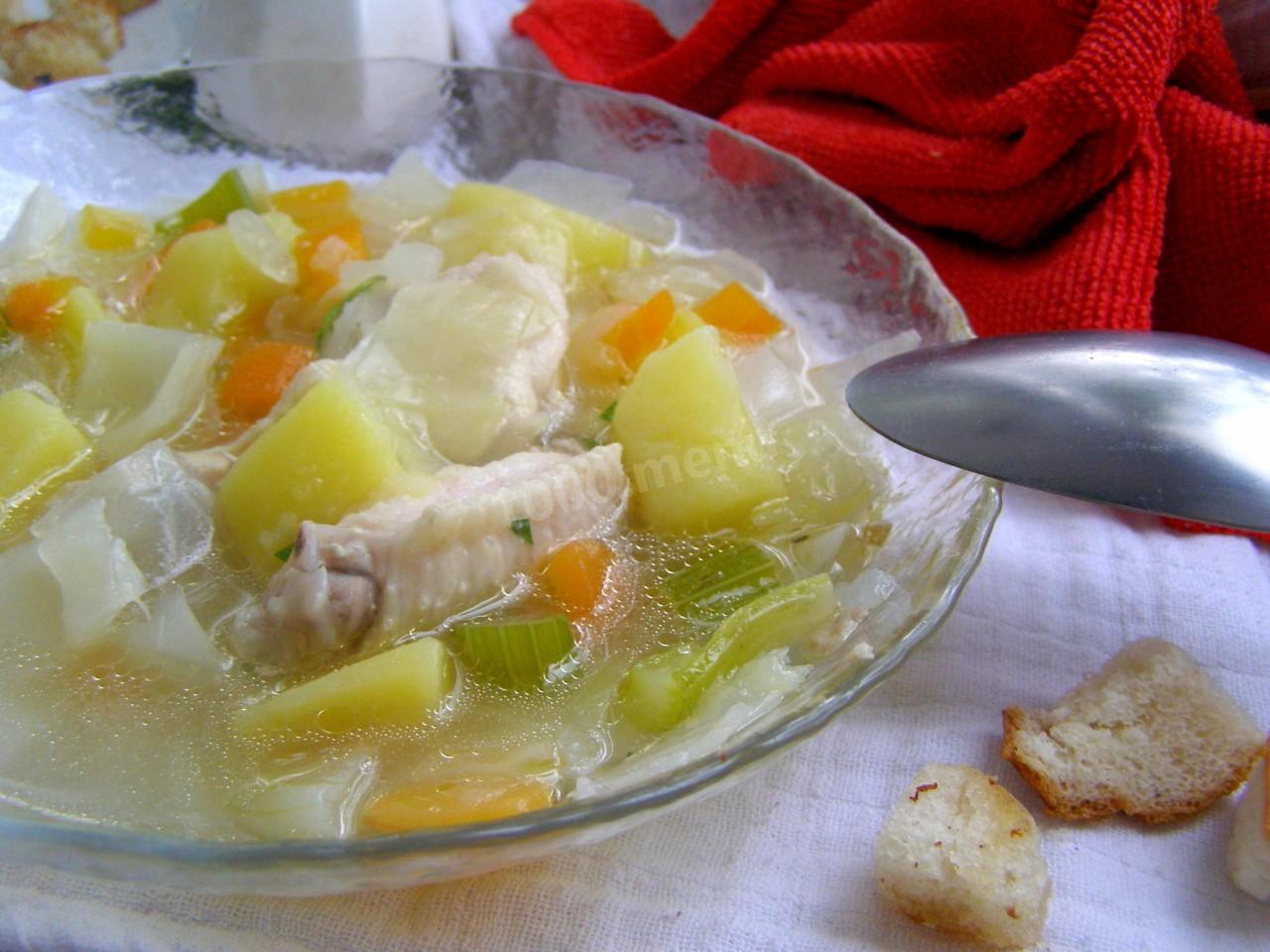 Суп с куриными крылышками рецепт с фото пошагово - 1000.menu
