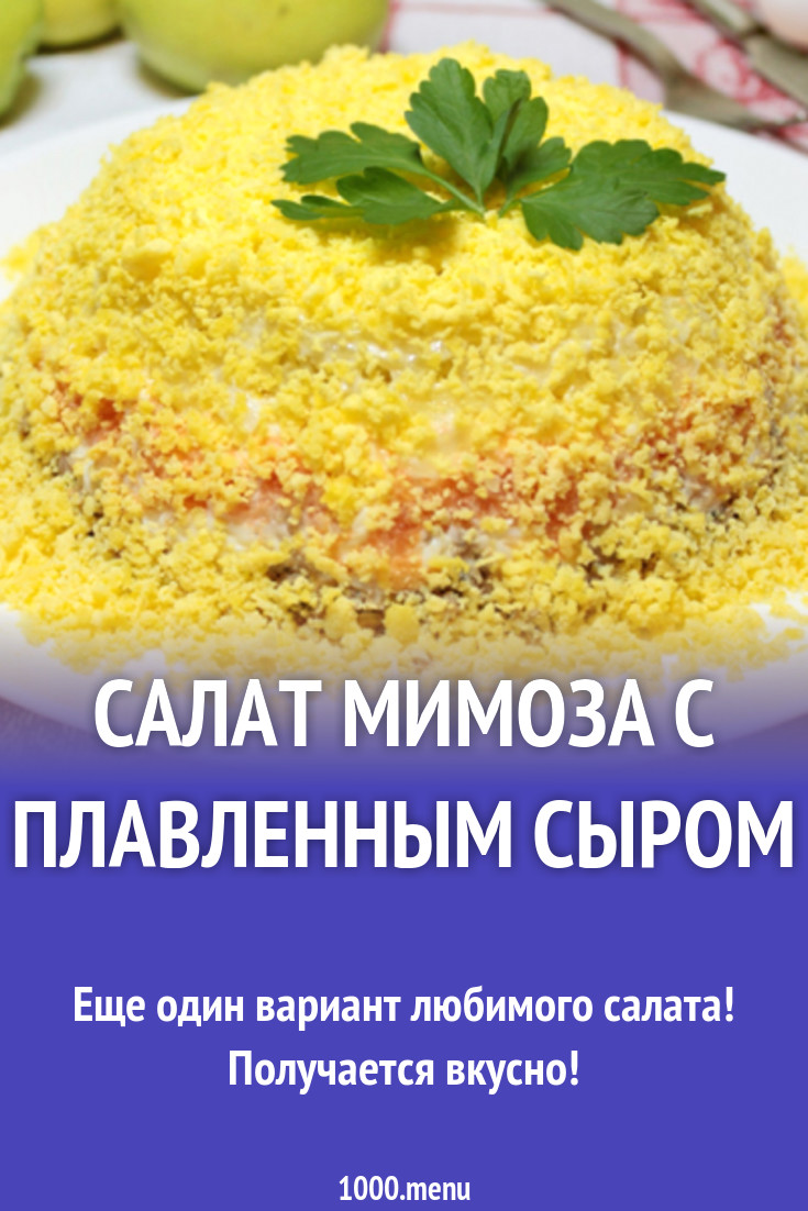 Салат мимоза с плавленным сыром рецепт с фото - 1000.menu