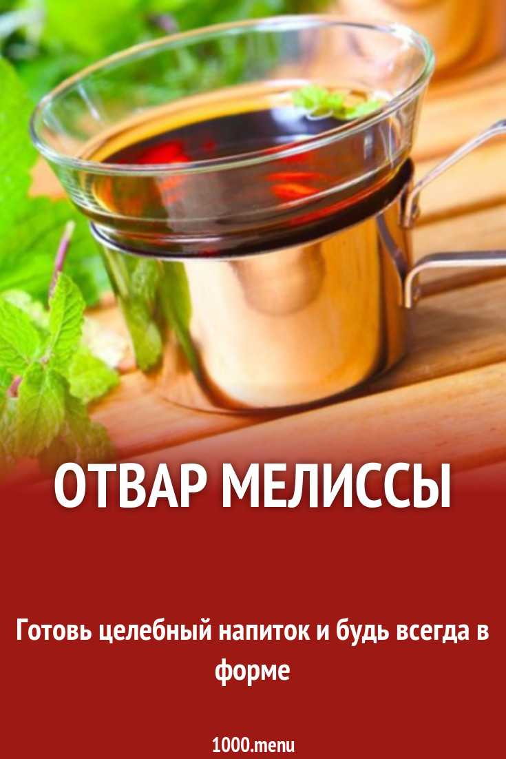 Отвар мелиссы рецепт с фото - 1000.menu