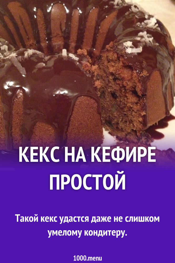 Кекс на кефире с вареньем простой рецепт с фото пошагово - 1000.menu