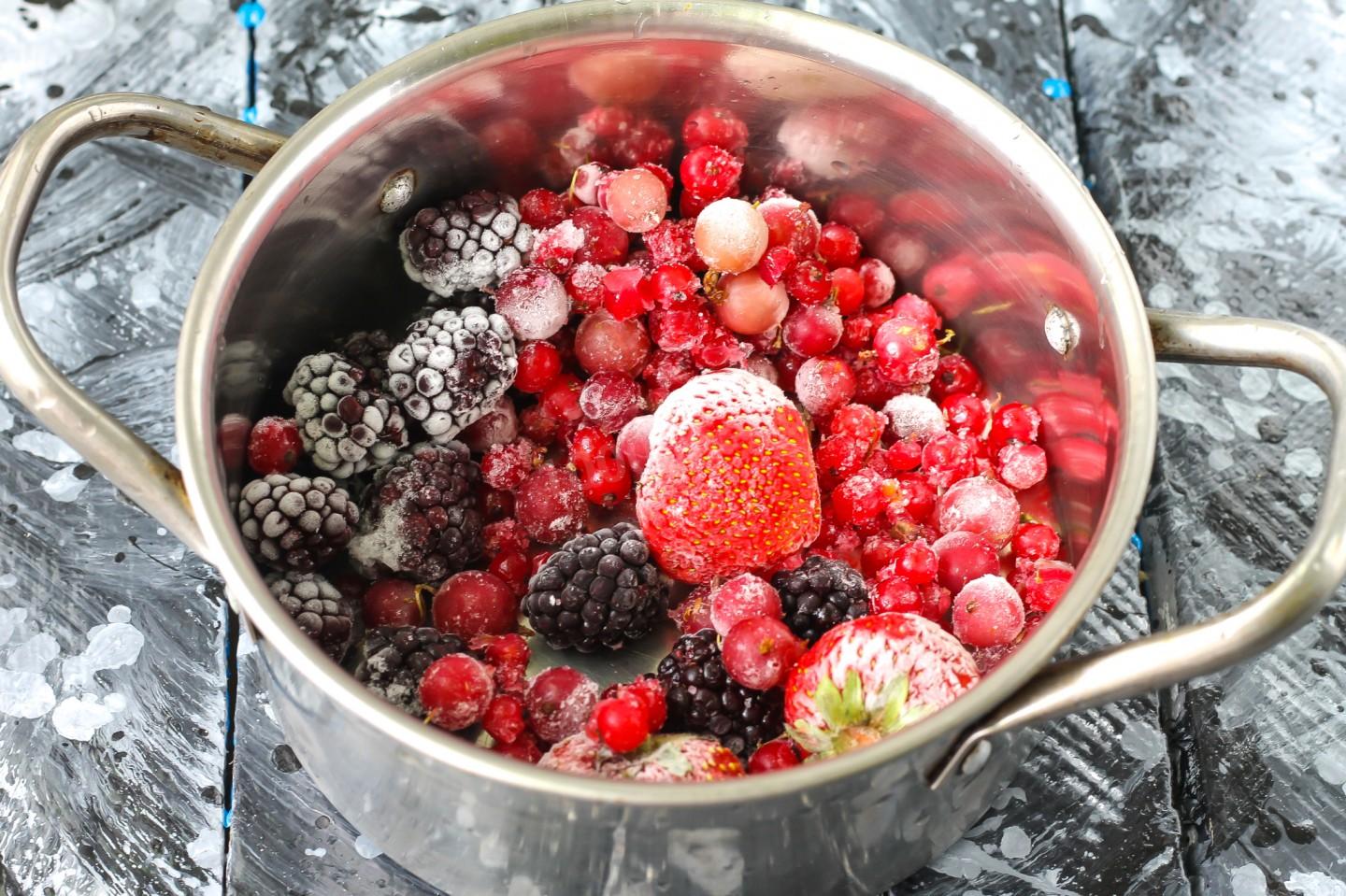 Размороженные ягоды