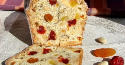 Ореховый кекс с грецкими орехами и сухофруктами